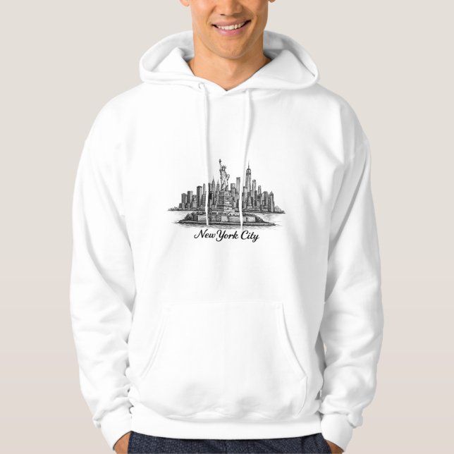 Sudadera Ilustración de línea del horizonte de la ciudad de (Anverso)