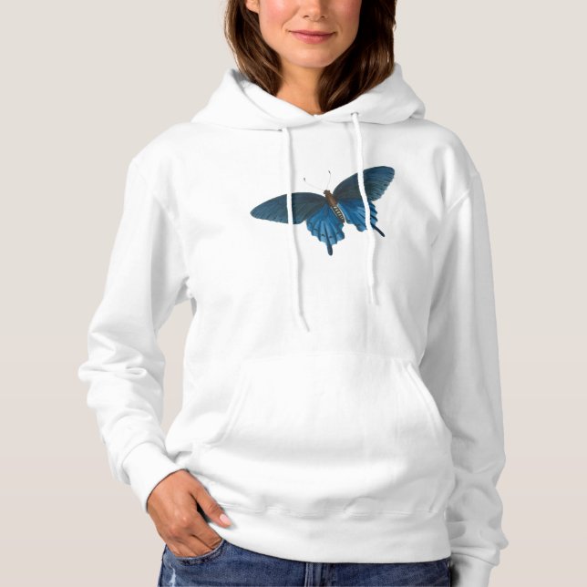 Sudadera Ilustracion de mariposa azul (Anverso)