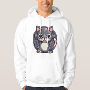 Sudadera Ilustración de mascota de gato gamer