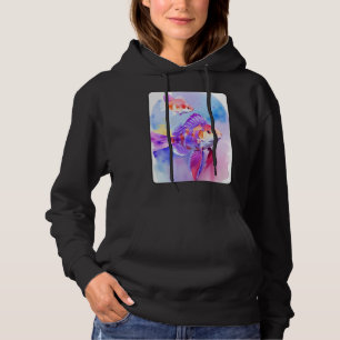 Sudadera Ilustración de mascota de pez dorado retrato anima
