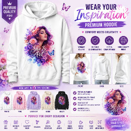 Sudadera Ilustración de mujer estética de mariposa floral