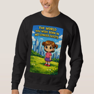 Sudadera Ilustración de niña de dibujos animados que perdió