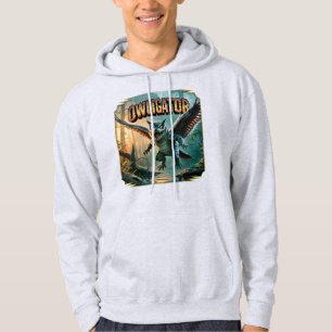 Sudadera Ilustración de Owligator – Cocodrilo Búho Divertid