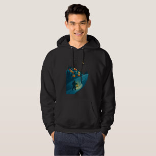 Sudadera Ilustración de paseo con linterna en una aldea inv