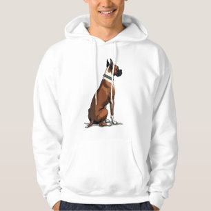 Sudadera Ilustración de perro boxer vintage desde atrás mar