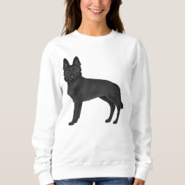 Sudadera Ilustración de perro Cartoon de Pastor Alemán negr