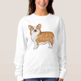 Sudadera Ilustración de perro Corgi Galés de Pembroke rojo