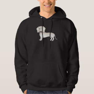 Sudadera Ilustración de perro Dachshund de pelaje liso crem