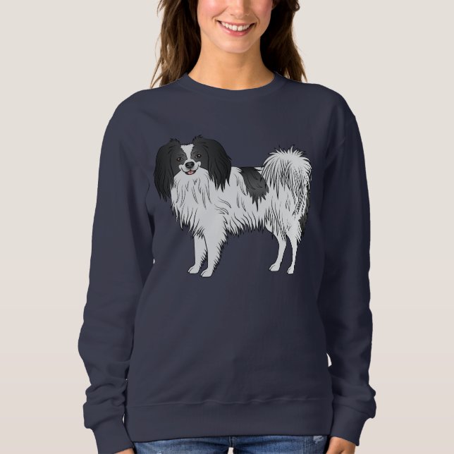 Sudadera Ilustración de perro de dibujos animados Phalène e (Anverso)