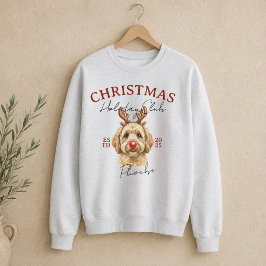 Sudadera Ilustración de perro de Navidad Club de vacaciones