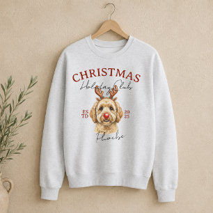 Sudadera Ilustración de perro de Navidad Club de vacaciones