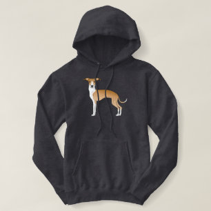 Sudadera Ilustración de perro galgo italiano de color cerva