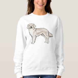 Sudadera Ilustración de perro Golden Retriever de crema ing