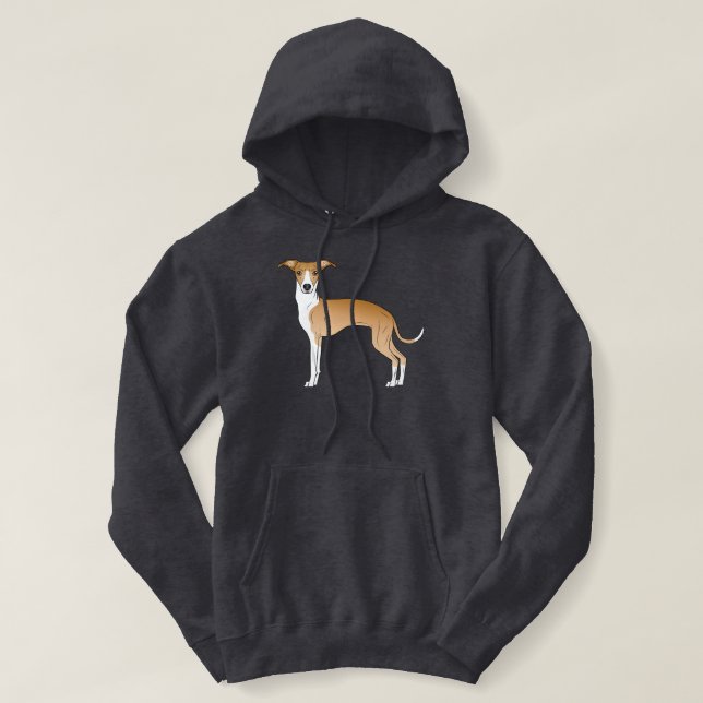 Sudadera Ilustracion De Perro Gris De Amanecer Y Blanco Ita (Diseño del anverso)