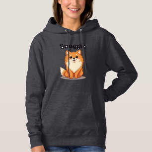 Sudadera Ilustración de perro lindo Pomerania Snuggle Vinta
