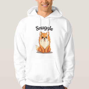 Sudadera Ilustración de perro lindo Pomerania Snuggle Vinta