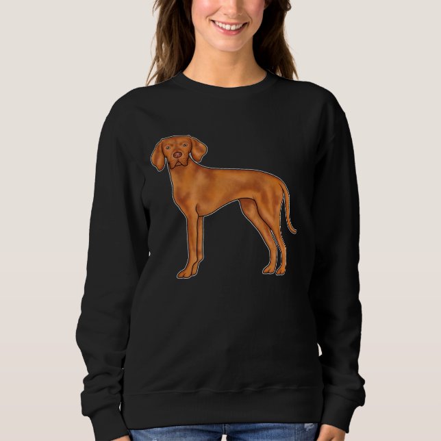 Sudadera Ilustración de perro puntero lindo Vizsla húngaro (Anverso)