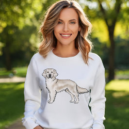 Sudadera Ilustracion de perro recuperador de oro de crema i