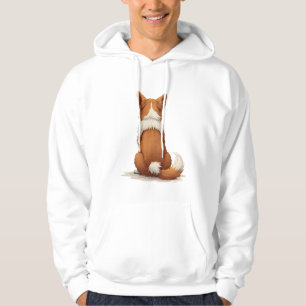 Sudadera Ilustración de perro vintage vista trasera sobre f