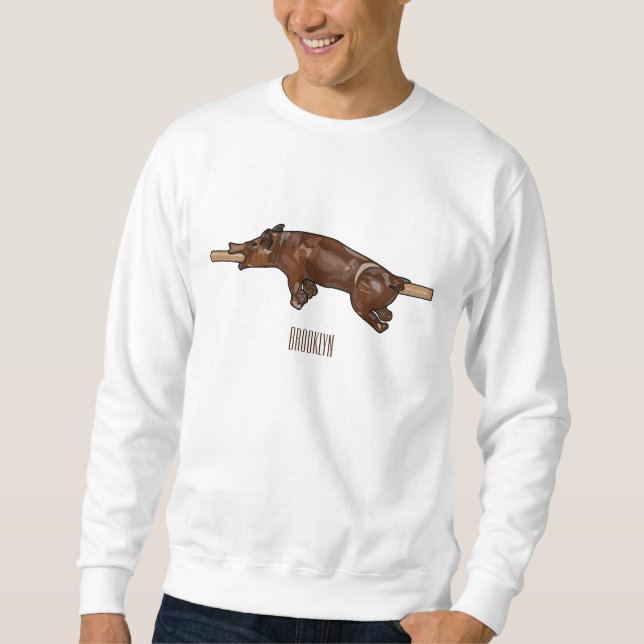 Sudadera Ilustracion de personalizado asado de cerdo / cerd (Anverso)