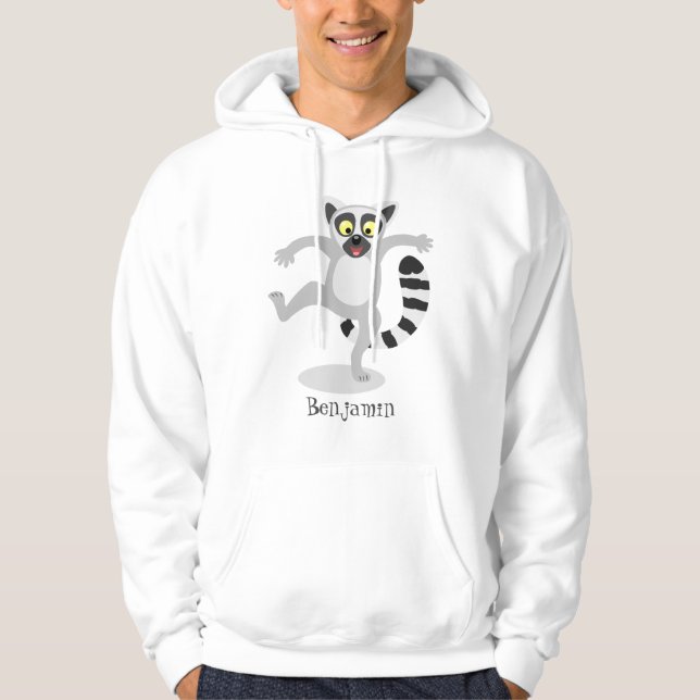 Sudadera Ilustracion de personalizado bailador de lémur de  (Anverso)