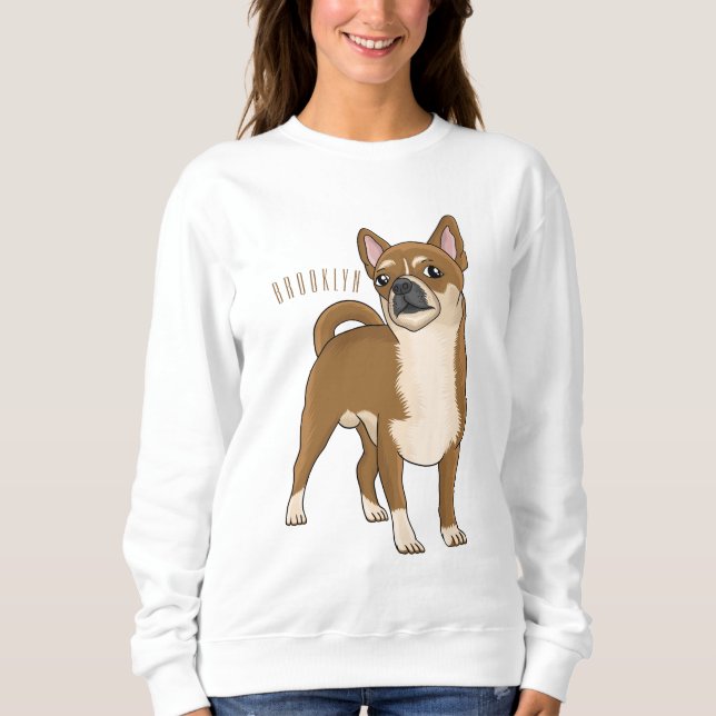 Sudadera Ilustracion de personalizado chihuahua (Anverso)
