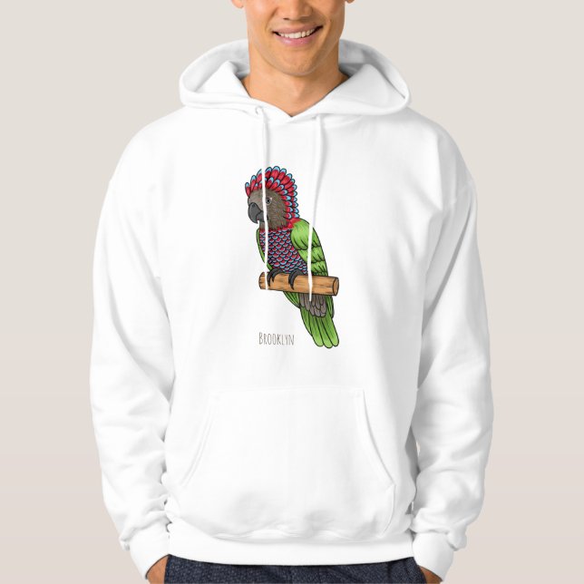Sudadera Ilustracion de personalizado de aves de loro con c (Anverso)