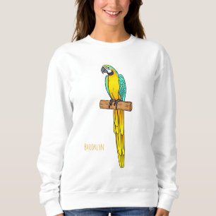 Sudadera Ilustracion de personalizado de aves de macao azul