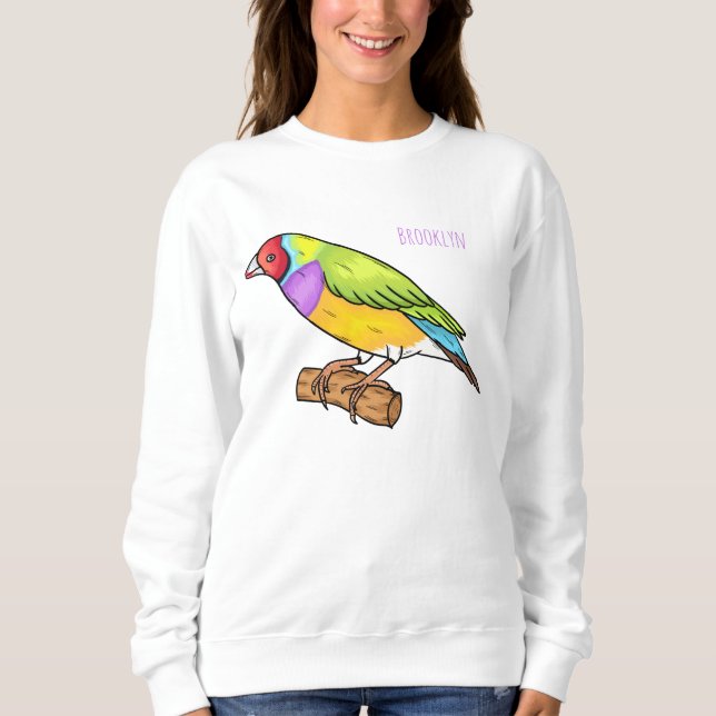 Sudadera Ilustracion de personalizado de aves silvestres de (Anverso)