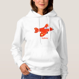 Sudadera Ilustracion de personalizado de avión rojo con vue