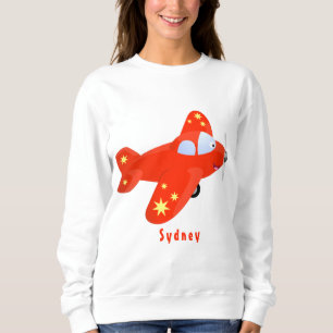 Sudadera Ilustracion de personalizado de avión rojo con vue