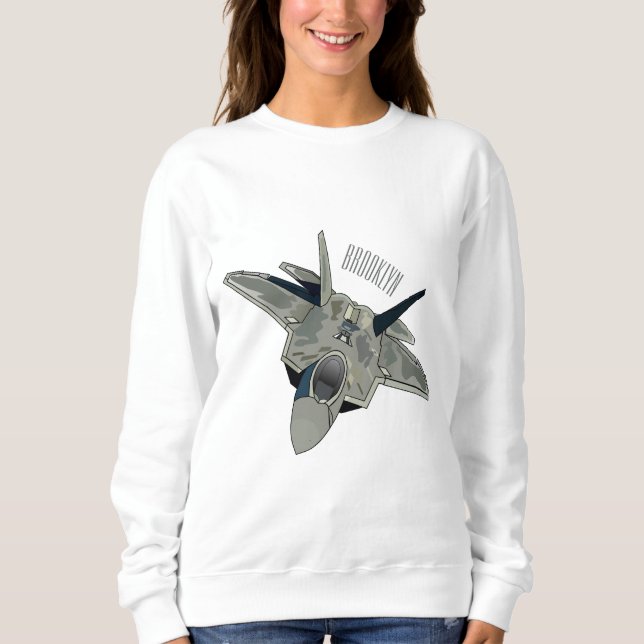 Sudadera Ilustracion de personalizado de aviones de combate (Anverso)