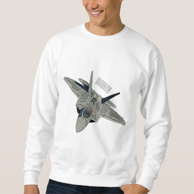 Sudadera Ilustracion de personalizado de aviones de combate (Anverso)