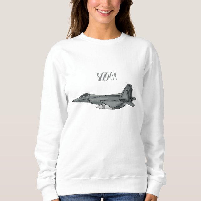 Sudadera Ilustracion de personalizado de aviones de combate (Anverso)