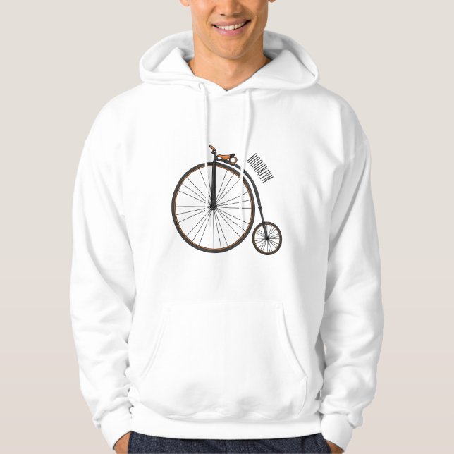 Sudadera Ilustracion de personalizado de bicicletas de alta (Anverso)