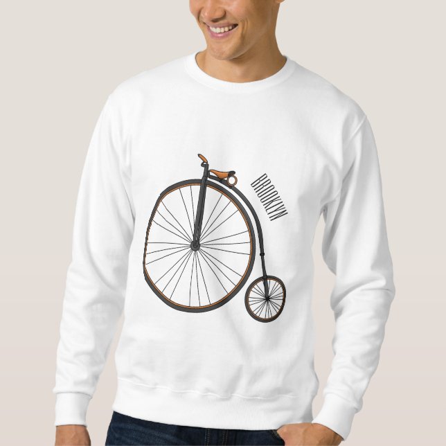 Sudadera Ilustracion de personalizado de bicicletas de alta (Anverso)