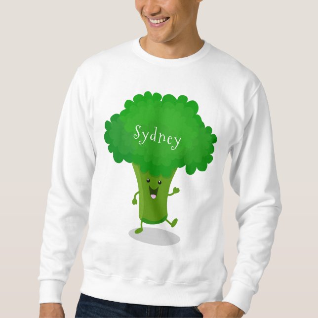 Sudadera Ilustracion de personalizado de brócoli de baile c (Anverso)