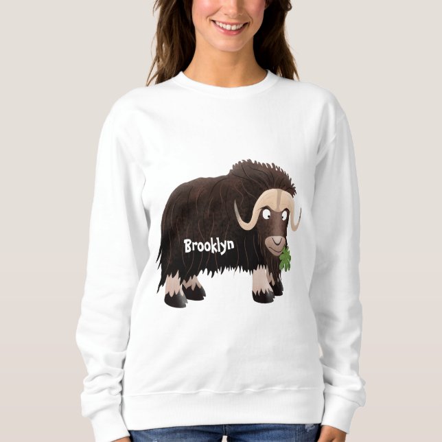 Sudadera Ilustracion de personalizado de buey hongo (Anverso)