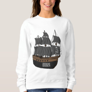 Sudadera Ilustracion de personalizado de buques piratas