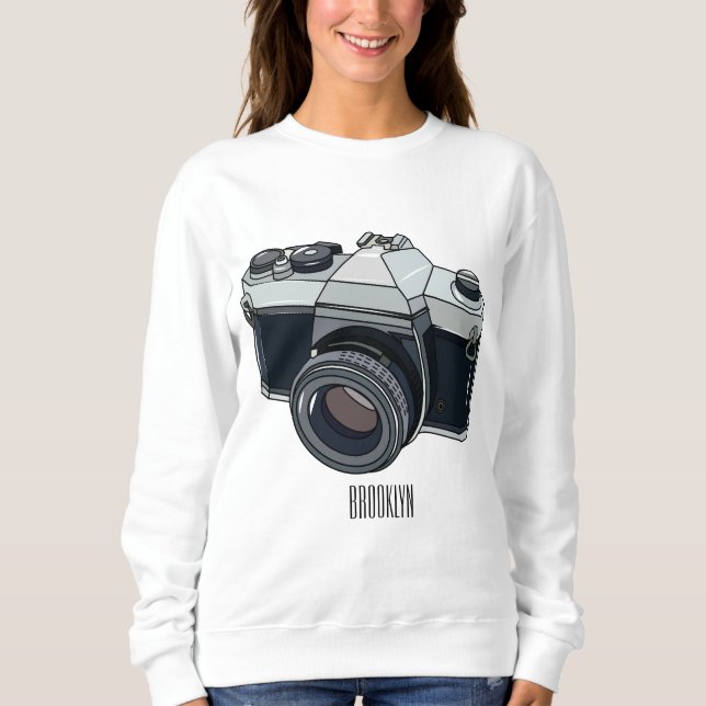 Sudadera Ilustracion de personalizado de cámara de cine (Anverso)