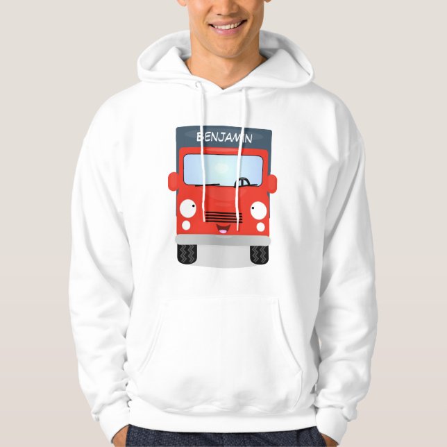 Sudadera Ilustracion de personalizado de camión de kawaii r (Anverso)
