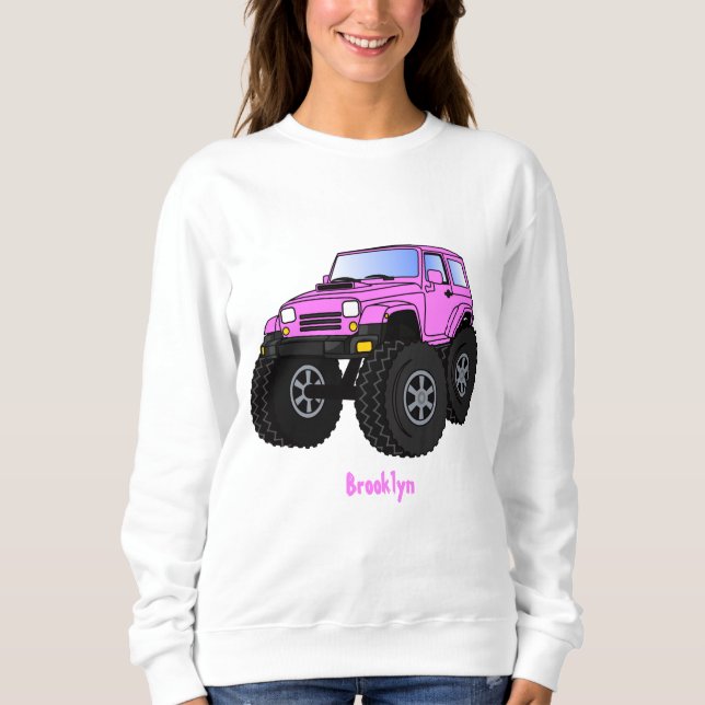 Sudadera Ilustracion de personalizado de camiones gigantes (Anverso)