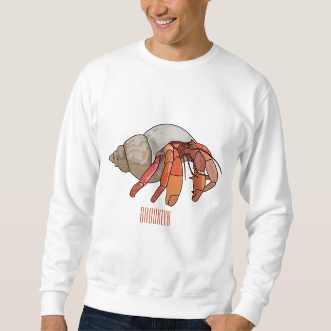 Sudadera Ilustracion de personalizado de cangrejo ermitaño (Anverso)