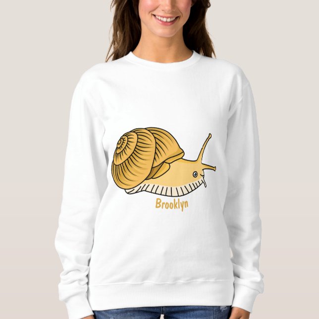 Sudadera Ilustracion de personalizado de caracol amarillo (Anverso)