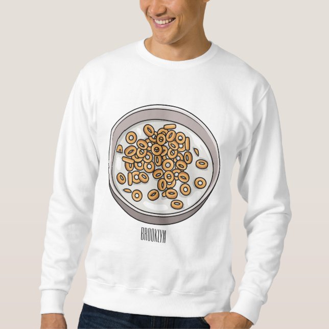 Sudadera Ilustracion de personalizado de cereales (Anverso)