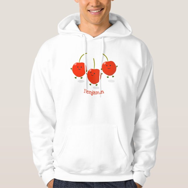 Sudadera Ilustracion de personalizado de cerezas rojas de s (Anverso)