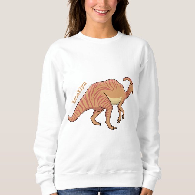 Sudadera Ilustracion de personalizado de dinosaurios de par (Anverso)