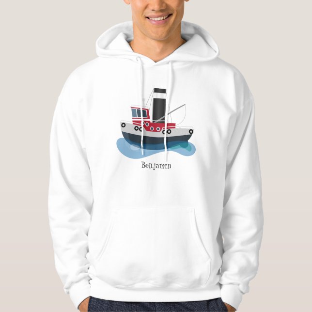 Sudadera Ilustracion de personalizado de embarcaciones de a (Anverso)