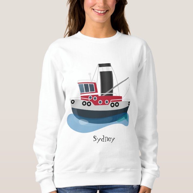 Sudadera Ilustracion de personalizado de embarcaciones de a (Anverso)