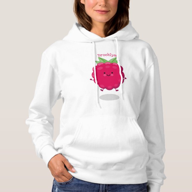 Sudadera Ilustracion de personalizado de frambuesa alegre (Anverso)